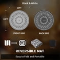 thumbnail image 7 of SIXHOME Outdoor Rugs with LED Strip Lights 10'x10' Round Indoor Outdoor Rugs Waterproof Reversible Patio Rug Plastic Straw Lightweight Outdoor Carpet for RV Camping Deck Balcony Graden Beach Black, 7 of 7