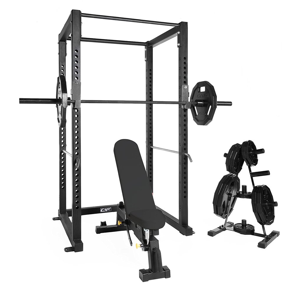 CAP Power Rack / Cage Combo ( 3Inch Square, 11 Gauge Steel Frame Full