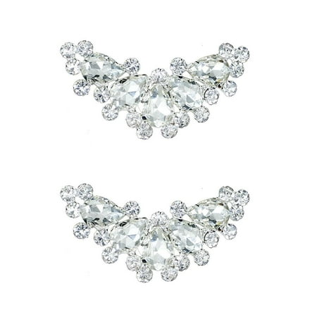 

1 Pair Pearl Crystal Shoe Clip Rhinestone Wedding Bride Shoes Decoration