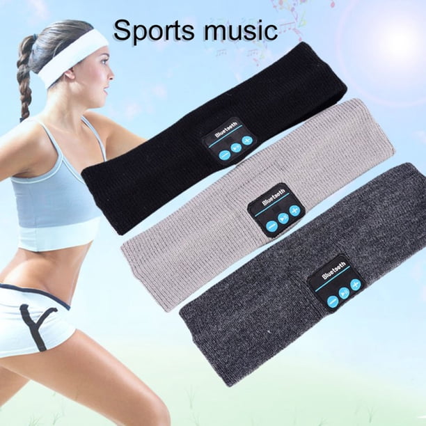 Gwong Electrónica Wireless Bluetooth-Compatible con Música Teléfono Yoga Running Deporte Elástico Sweatband Diadema