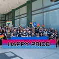 thumbnail image 4 of Banner de arco iris Decoraciones de orgullo Letrero de patio de arco iris LGBTQ Telón de fondo Suministros para fiestas gay de vacaciones 300X50 cm Decoración de orgullo colgante para jardín interior, 4 of 6