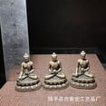 thumbnail image 2 of Antique bronze miniature Buddha statue, pocket-sized Buddha, Medicine Buddha statue, miniature Shakyamuni Buddha., 2 of 3