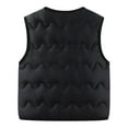 thumbnail image 4 of CPNG Toddler Puffer Vest Boys Girls Button Down Sleeveless Winter Quilted Jacket Casual Jackets V Neck Coat Down Vest Winter Warm Jacket Lightweight Sleeveless Coat, 4 of 6