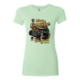 thumbnail image 2 of 1990 Vintage Garage Customs Hot Rod Classic Car Cars and Trucks Womens Slim Fit Junior Tee, Mint, X-Large, 2 of 3