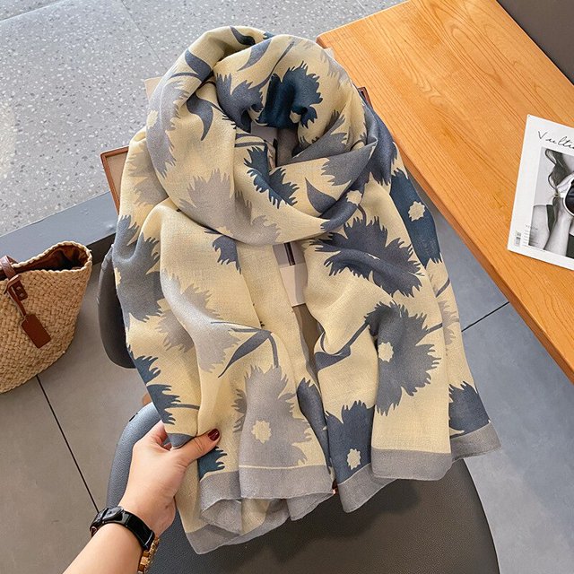 Bufanda de algodón de marca de lujo para mujer, para la cabeza Hijab, Bandana femenina, Pashmina, chales y envolturas qiuyongming unisex