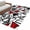 Red, variant on Red Black Geometric Area Rugs 2.7'x5', Washable Small Throw Rugs for Kitchen Bedroom, Abstract Art Modern Line Indoor Outdoor Rug Non-Slip Low Pile Carpet Runner Reversible Floor Mats