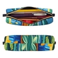 thumbnail image 2 of Honeii Bright Paper Cactus Scene Pattern Pencil Case, Pencil Pouch, Pencil Case Small, Pencil Pouch Aesthetic, PVC Pencil Pouch, Pencil Bag, Makeup Pouch, 2 of 7