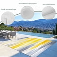 thumbnail image 3 of Yellow Gray White Outdoor Rug 5x8 Ft - Reversible Patio Rug Outdoor Camping Rugs, Farmhouse Gradient Abstract Art Washable Indoor Outdoor Area Rugs, Non-Slip Outdoor Carpet Runner for Deck/Porch, 3 of 8