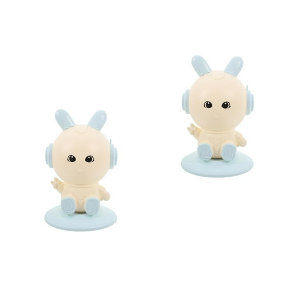 WORGEOUS 2pcs Rotating Pen Holder For Desk Cute Pencil Case Kawaii Makeup Brush Holder Desk Accessories For Women Office Desk Organizer Blue