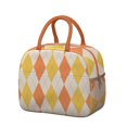 thumbnail image 1 of Sac à Lunch Fusion Rayé et à Carreaux – Design Rustique à Carreaux, Sac Isotherme Réutilisable pour Travail et École, 1 of 5