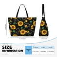 thumbnail image 4 of Daiia Sunflowers3 Beach Travel Bag - Water-Resistant Beach Bag, Lightweight Tote with 7 Pockets for Women and Men - Gym,Pool,Camping,Reusable Grocery Bag, 4 of 7
