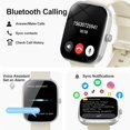 thumbnail image 3 of WeurGhy Smart Watch for iPhone Android, Bluetooth Call and Music Control, Fitness Tracker, 110+ Sports Modes, 1.91" HD Touchsreen, IP68 Waterproof, White, 3 of 7