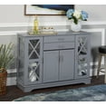 thumbnail image 2 of TMS Luna 47" Transitional Buffet with Two Glass Doors, Two Drawers, and Five Adjustable Shelves, Gray, 2 of 7