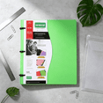 thumbnail image 3 of 3 Ring Loose Leaf Binder, Heavy Duty Plastic Organizer with Clear View Cover for Document Report Management (Green), 3 of 5