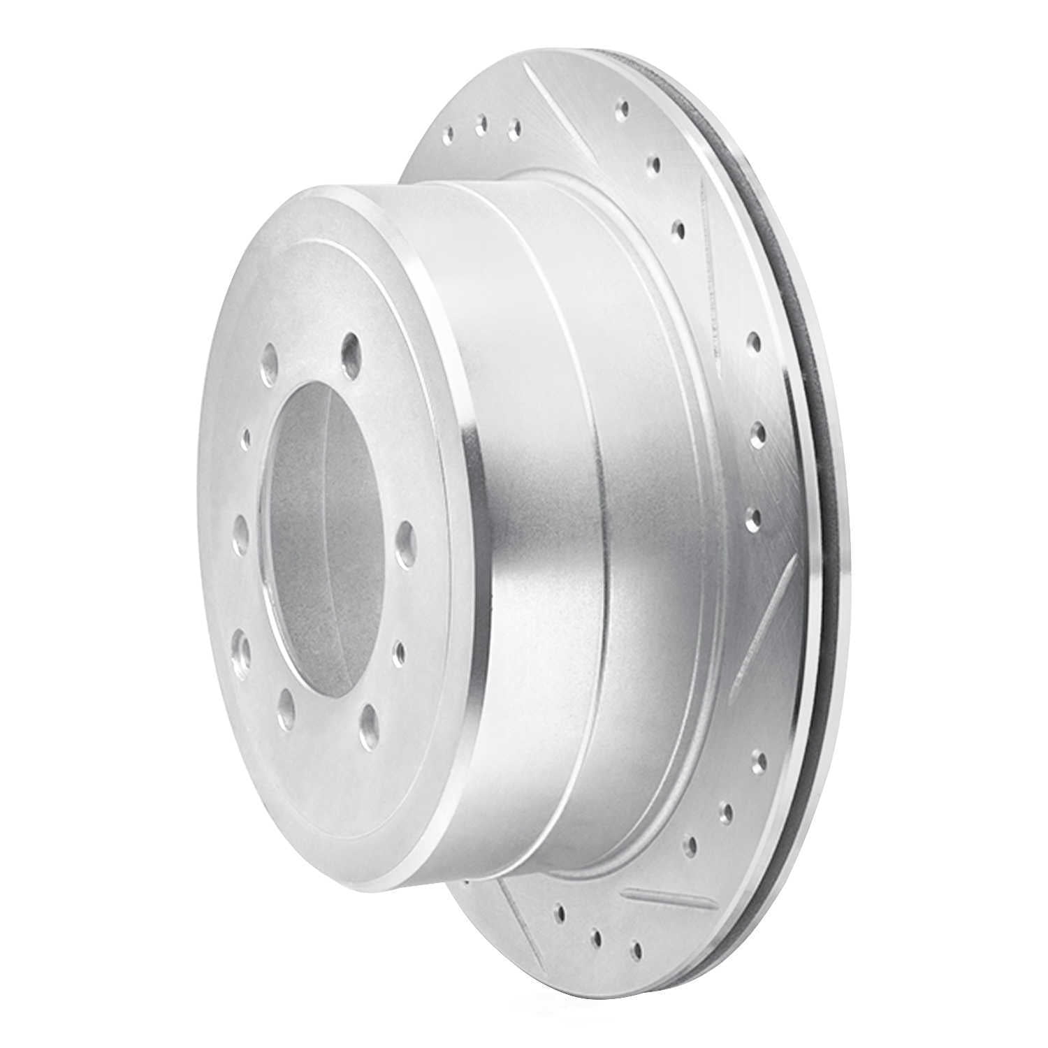 Dynamic Friction Company 631-76117R DFC Brake Rotor - Drilled And Slotted - Silver