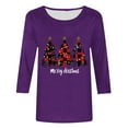 thumbnail image 5 of successthop Womens Christmas Shirt Funny Graphic Plus Size 3/4 Sleeve Clothe Lightweight Oversized Crewneck Party Tops, 5 of 5