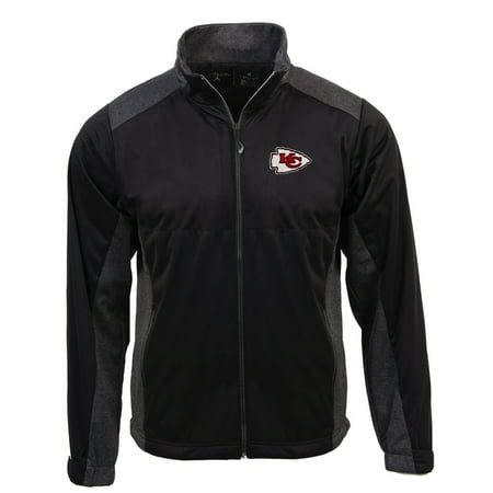 Men's Antigua Black Kansas City Chiefs Revolve Full-Zip Jacket