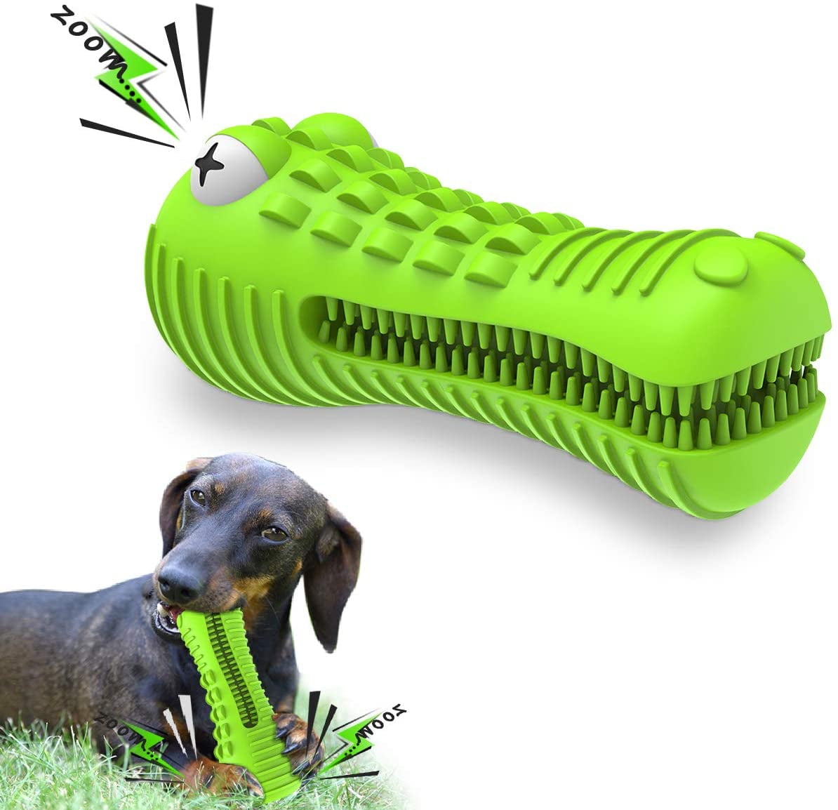 HETOO Indestructible Squeaky Dog Chew Toy For Aggressive Chewers Large Medium Breed Dog Teeth Cleaning Dog Toys 
