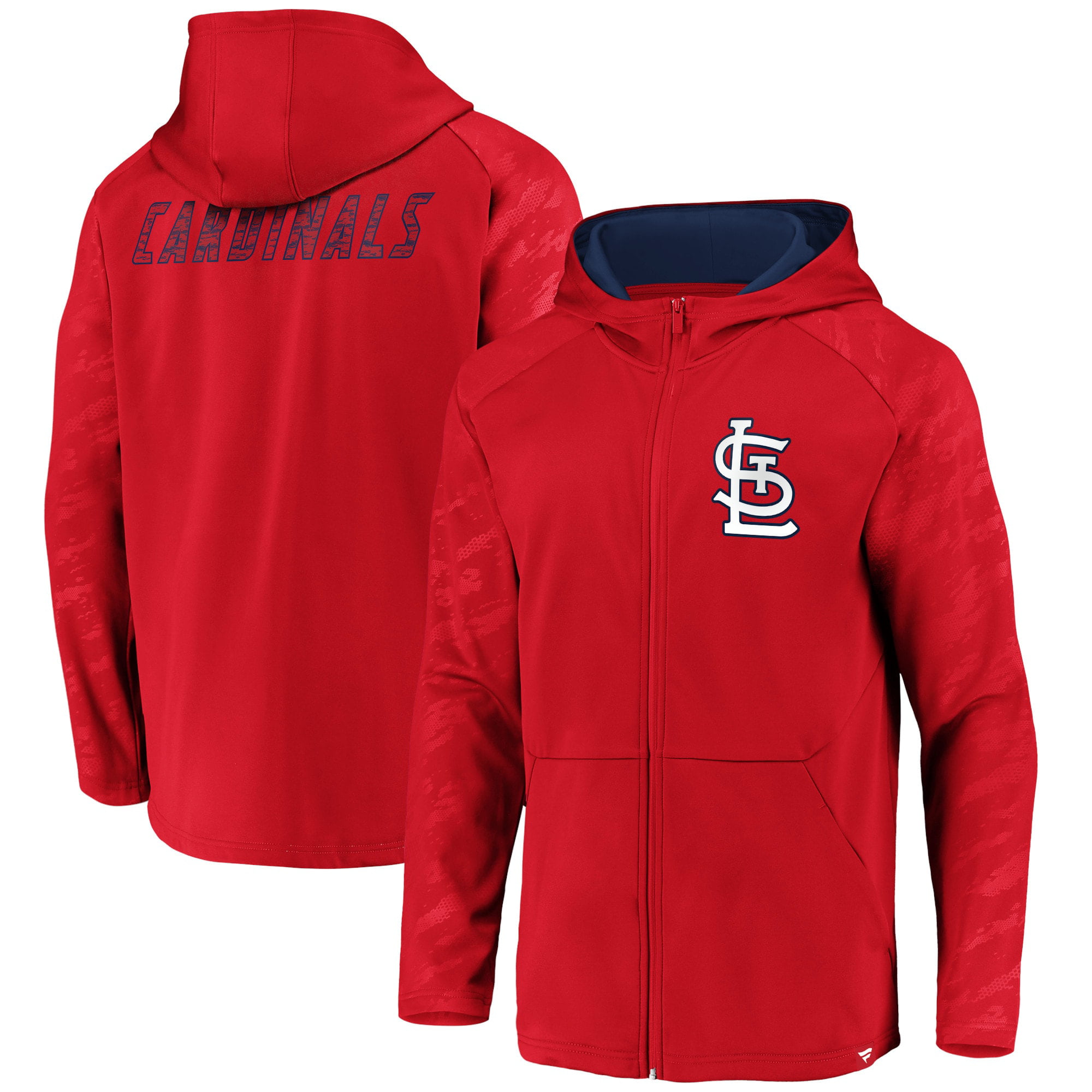 St. Louis Cardinals Fanatics Branded Embossed Defender Fleece Full-Zip ...
