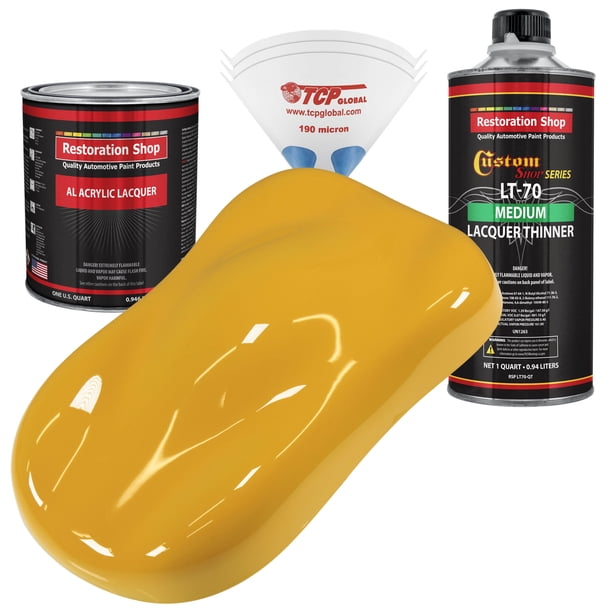 Restoration Shop Citrus Yellow Acrylic Lacquer Auto Paint Complete