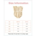 thumbnail image 2 of 6 Months Baby Girls Clothes 9 Months Girls Romper Solid Color Infant Girls Sleeveless Bodysuit Onesies Apricot, 2 of 7