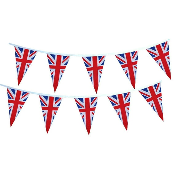 Flag Bunting Uk Banner Flags British Jack Union Decor Decorations United Kingdom Pennant Pulling England Banners