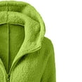 thumbnail image 5 of Usmixi Winter Fleece Coat for Women Hooded Coat for Women Open Front Zipper Cozy Soft Lamb Plush Sweatshirt Coat Long Sleeve Casual Solid Pocket Fuzzy Fleece Jacket Casual Fleece Coat, 5 of 6