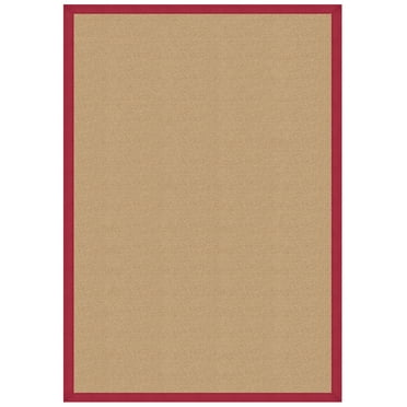 Linon Athena Sisal & Red 5x8 Area Rug