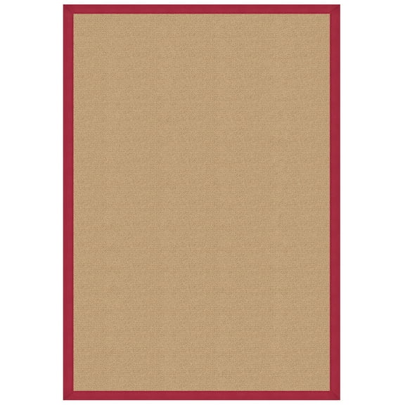 Linon Athena Sisal & Red 5x8 Area Rug
