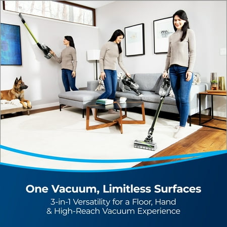 BISSELL - ICONPET TURBO EDGE Cordless Stick Vacuum - Black, Cha Cha Lime