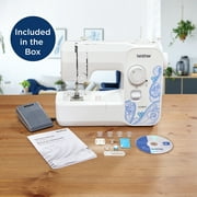 Brother LX3817 Reliable Beginner Full-Size Sewing Machine with 17 Built-In Stitches, Jam-Resistant Drop-In Bobbin & Free Arm for Sleeves and Pants