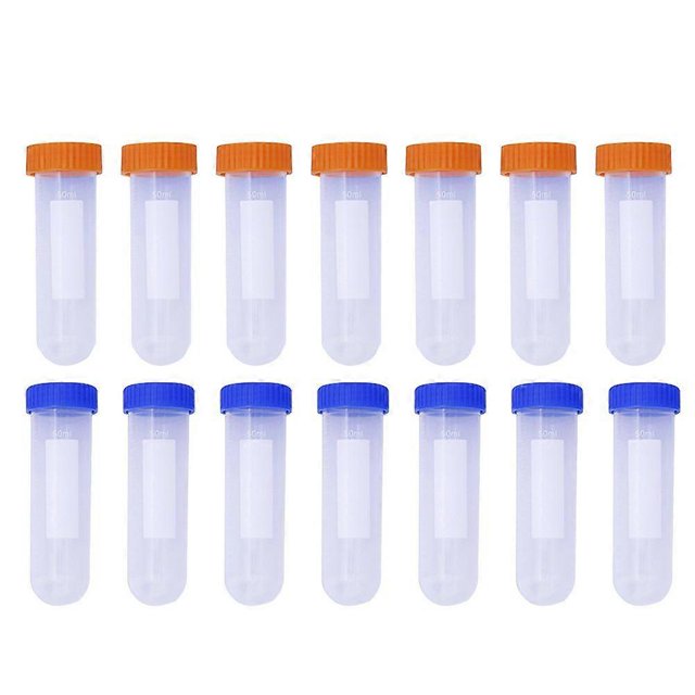 20pcs 50ML Test Tubes Transparent Test Tubes with Caps Laboratory Equipment