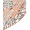 thumbnail image 6 of Unique Loom Nyla Collection Area Rug - Smile (12' Round Salmon Pink/Black), 6 of 7
