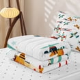 thumbnail image 5 of Erosebridal Cartoon Vintage Plane Zipper Full Size Comforter Sets with Fitted Sheet and 2 Pillowcases for Boys Men, Cartoon Star Print Zipper Bedding Set, Reversible, 4pcs, 5 of 7