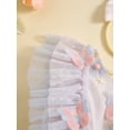 thumbnail image 6 of Suealasg Newborn Girl Summer Outfits Fly Sleeve 3D Butterfly Flower Embroidery Tulle Romper Dress+Bow Headband 3M 6M 12M 18M Infant Baby Girls Birthday Photoshoot Clothes, 6 of 9