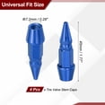 thumbnail image 2 of Uxcell Spiked Shape Tire Valve Stem Caps Aluminum Alloy Car Wheel Valve Cap Universal Dustproof Blue 45mm, 2 of 6