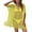 Yellow, variant on Gubotare Women's Plus Size Crochet Hollow Out Bathing Suit Bikini Swimwear Cover Up Dress Swim Beach Cover Ups,Yellow One Size