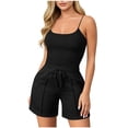 thumbnail image 4 of Sexlip Womens Flared Pants All Season wide waistband straight leg soft cotton athletic wear breathable for summer outing Black M, 4 of 7