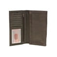 thumbnail image 2 of Mens Women Leather Checkbook Wallet Holder Cover Expandable Pocket Zipper Pocket, 2 of 3