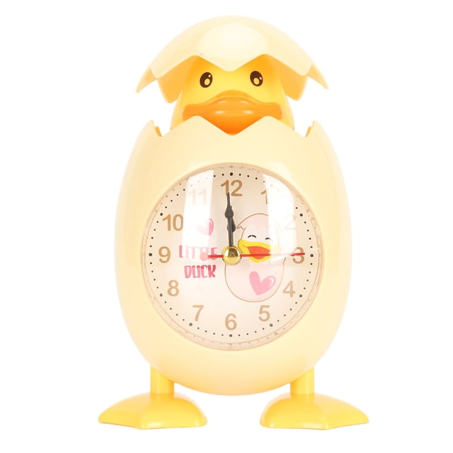 Cartoon Egg Shell Chicken Alarm Clock Multifunctional Cute Desktop Alarm Clock for Student Gift Bedroom Bedside Decoration Yellow
