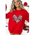 thumbnail image 6 of Trendy Valentine's Day Sweatshirt with Leopard Print Heart - Casual Crewneck - [ZhiHiMeRi] | (US 12-14)L, 6 of 10