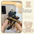 thumbnail image 4 of LYM-Phone Case For TCL T-Mobile Revvl V+ 5G/Revvl V Plus 5G, Black pearl pendant Bear bracelet silicone Skin-friendly feel Back Cover Simplicity soft case Cartoon cute Dirt-resistant, 4 of 9