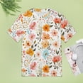 thumbnail image 4 of Floral Colorful Flower Women's T-Shirt Short Sleeve T Shirts Tops Tee Ladies Loose T, 4 of 6