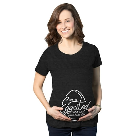 Maternity Im So Eggcited And I Just Cant Hide It Pregnancy Tshirt Cute Easter
