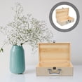 thumbnail image 3 of Shisuyan DIY Unfinished Wood Storage Box Blank Wood Treasure Chest with Locking Clasp, 3 of 8