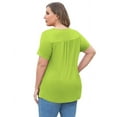 thumbnail image 5 of FOLUNSI Women's Plus Size Summer Tops Short Sleeve Lace Pleated Blouses Tunic Tops M-4XL, 5 of 5