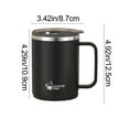thumbnail image 3 of 16.9 OZ Stainless Steel Insulated Coffee Mug with Handle, Double Wall Vacuum Travel Mug, Tumbler 500ml Cup with Sliding Lid （Black）, 3 of 6