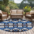 thumbnail image 5 of 7ft Washable Round Rug, Aztec Non-Slip Circle Area Rug for Living Room Dining Room, Geometric Pattern Indoor Floor Mat for Home Decor, 5 of 9