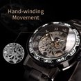 thumbnail image 6 of ALPS Men's Watches Mechanical Watches for Man Hand-Winding Skeleton Classic Business Fashion Stainless Steel Waterproof Wristwatch Gift for Man, 6 of 9