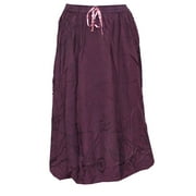 Mogul Women's Skirt Dark Purple Sexy Holiday Medieval Bohemian Skirts
